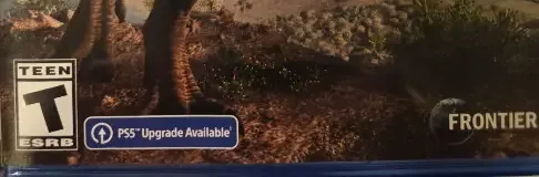 Jurassic World Evolution 2, the ESRB box on its front