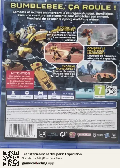 Transformers: EarthSpark: Expedition PlayStation 4, France box back