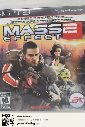 Mass Effect 2 PlayStation 3, Canada box front