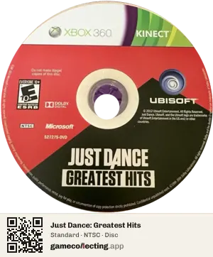 Just Dance: Greatest Hits Xbox 360, NTSC disc
