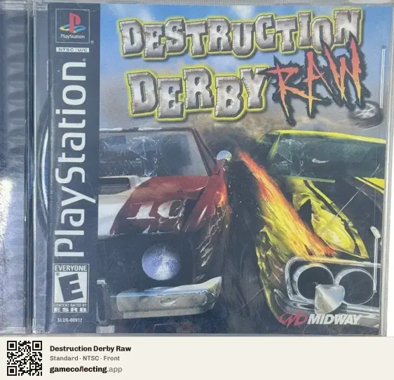 Destruction Derby Raw PlayStation, NTSC box front