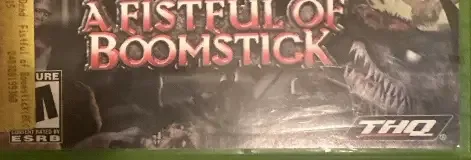 Evil Dead: A Fistful of Boomstick, the ESRB box on its front