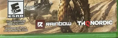 MX vs ATV All Out, the ESRB box on its front