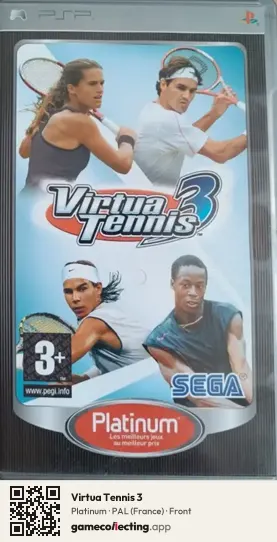 Virtua Tennis 3 PlayStation Portable, France box front