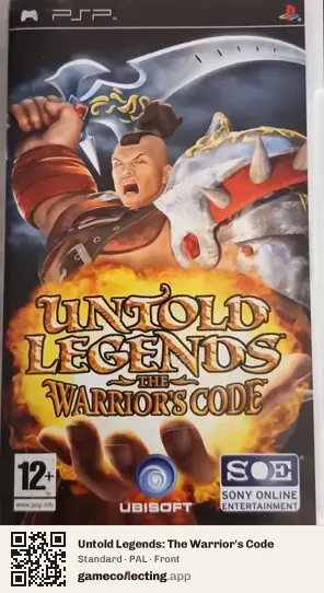 Untold Legends: The Warrior's Code PlayStation Portable, PAL box front