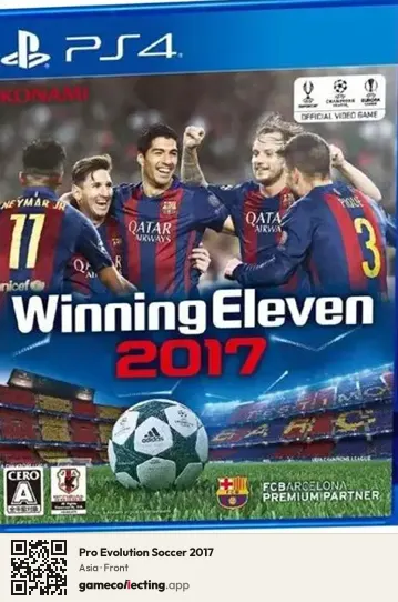 Pro Evolution Soccer 2017 PlayStation 4, Asia box front