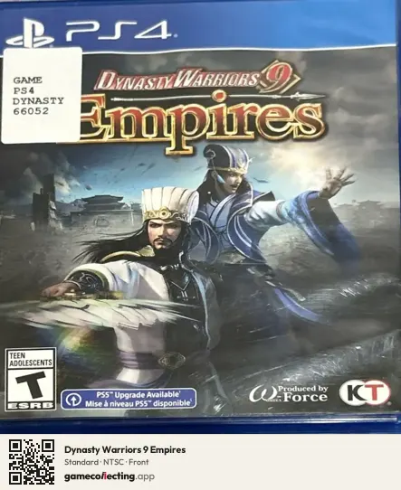 Dynasty Warriors 9 Empires PlayStation 4, NTSC box front