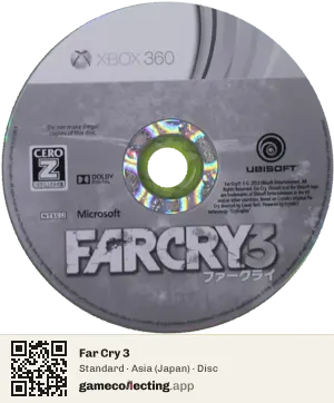 Far Cry 3 Xbox 360, Asia disc
