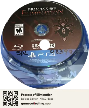Process of Elimination PlayStation 4, NTSC disc