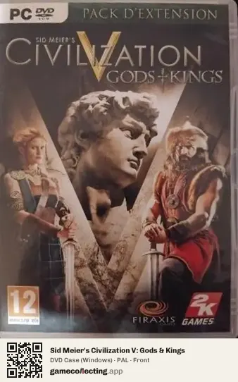 Sid Meier's Civilization V: Gods & Kings Computer, PAL box front