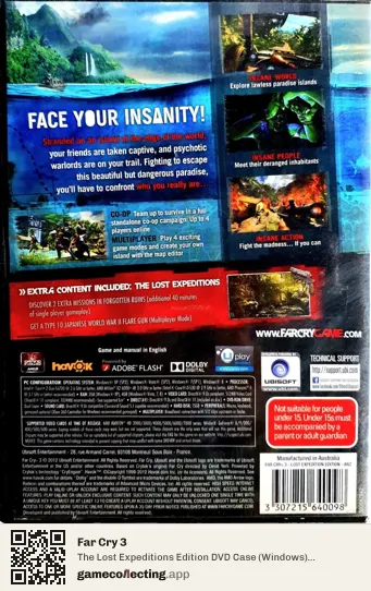 Far Cry 3 Computer, Australia box back
