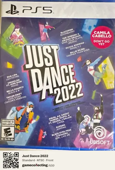 Just Dance 2022 PlayStation 5, NTSC box front