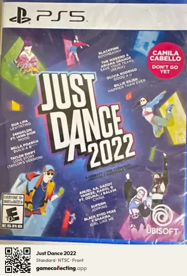 Just Dance 2022 PlayStation 5, NTSC box front