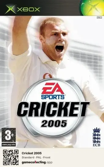 Cricket 2005 Xbox, PAL box front