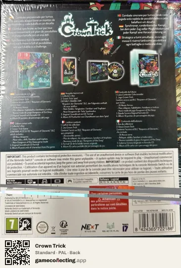 Crown Trick Nintendo Switch, PAL box back