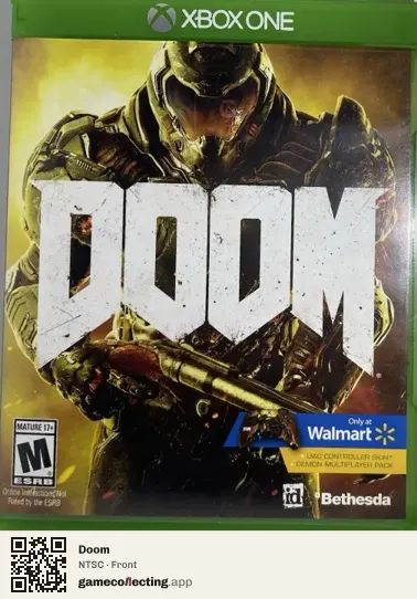 Doom Xbox One, NTSC box front