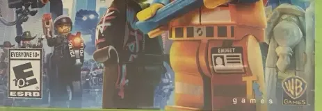 The LEGO Movie Videogame, the ESRB box on its front