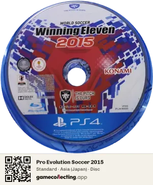 Pro Evolution Soccer 2015 PlayStation 4, Asia disc
