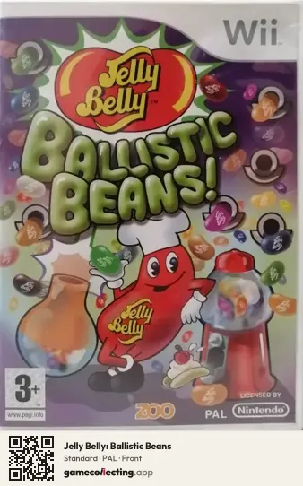 Jelly Belly: Ballistic Beans Nintendo Wii, PAL box front