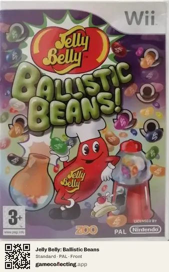 Jelly Belly: Ballistic Beans Nintendo Wii, PAL box front