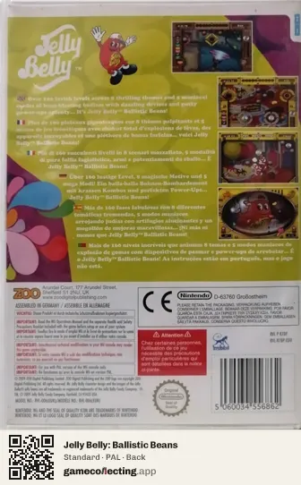 Jelly Belly: Ballistic Beans Nintendo Wii, PAL box back