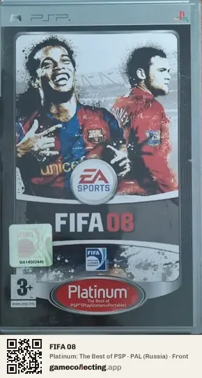 FIFA 08 PlayStation Portable, Russia box front
