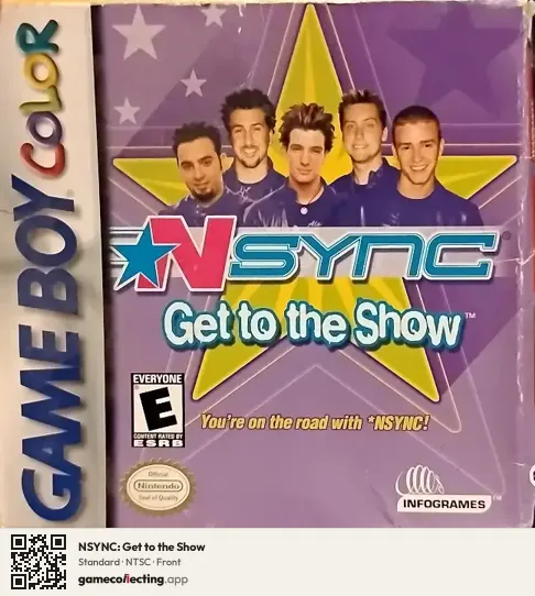 NSYNC: Get to the Show Game Boy Color, NTSC box front
