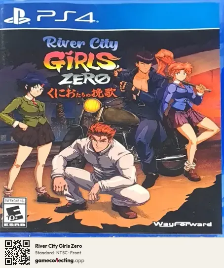 River City Girls Zero PlayStation 4, NTSC box front
