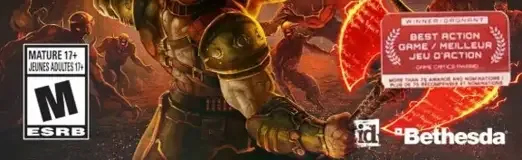 Doom Eternal, the ESRB box on its front
