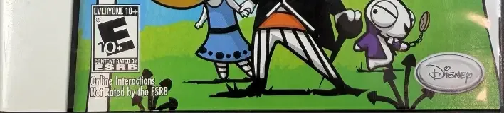 Alice in Wonderland, the ESRB box on its front
