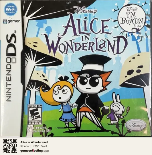 Alice in Wonderland Nintendo DS, NTSC box front