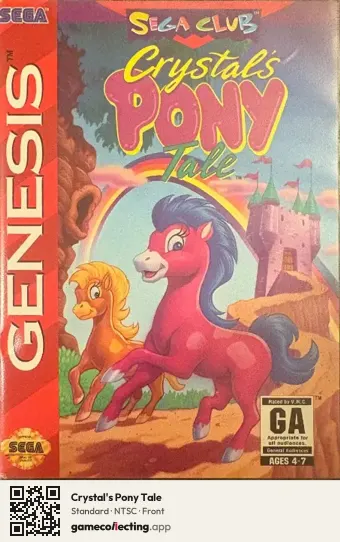 Crystal's Pony Tale Sega Mega Drive / Genesis, NTSC box front