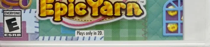 Kirby's Extra Epic Yarn, the ESRB box on its front