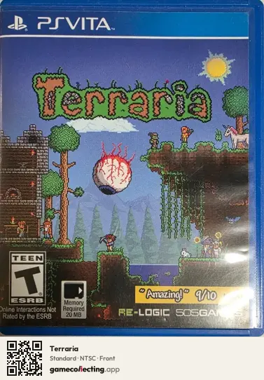 Terraria PlayStation Vita, NTSC box front