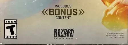 Overwatch, the ESRB box on its front