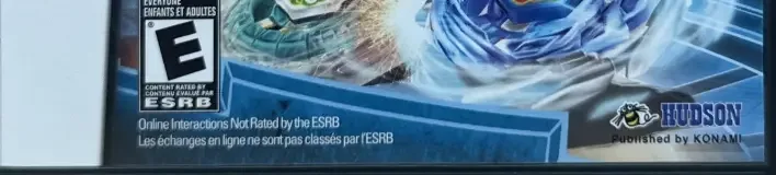 Beyblade: Metal Fusion, the ESRB box on its front