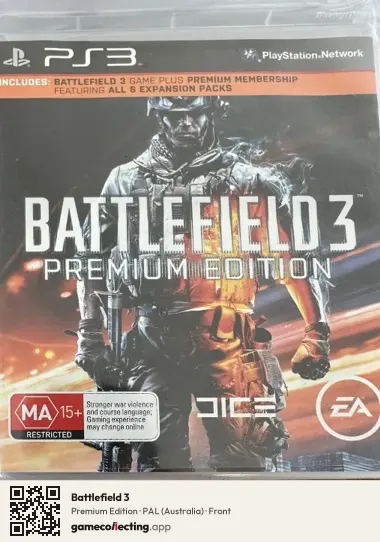 Battlefield 3 PlayStation 3, Australia box front