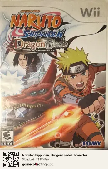 Naruto Shippuden: Dragon Blade Chronicles Nintendo Wii, NTSC box front