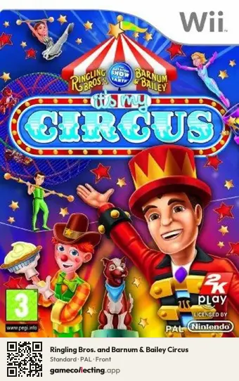 Ringling Bros. and Barnum & Bailey Circus Nintendo Wii, PAL box front