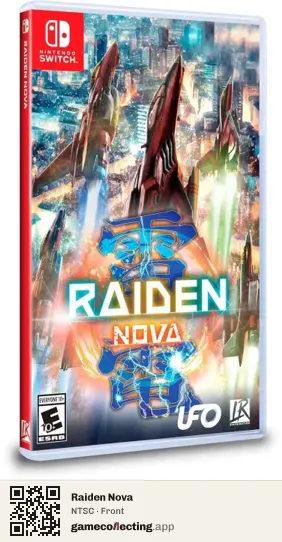 Raiden Nova Nintendo Switch, NTSC box front