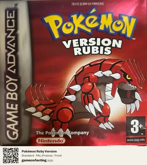 Pokémon Ruby Version Game Boy Advance, France box front