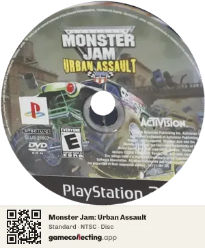 Monster Jam: Urban Assault PlayStation 2, NTSC disc