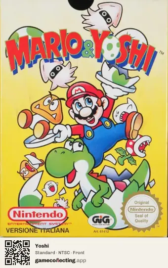 Yoshi Nintendo Entertainment System, NTSC box front