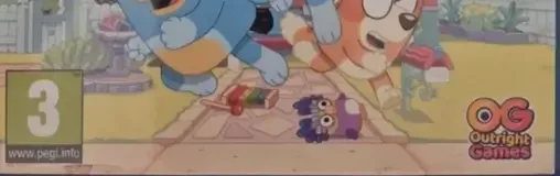 Bluey: The Videogame, the PEGI square on its front