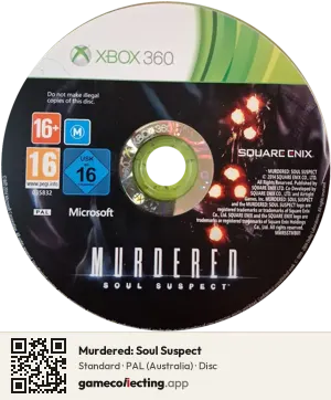 Murdered: Soul Suspect Xbox 360, PAL disc