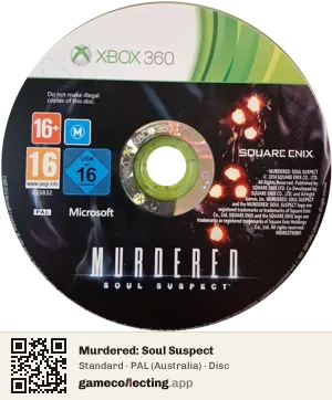 Murdered: Soul Suspect Xbox 360, PAL disc
