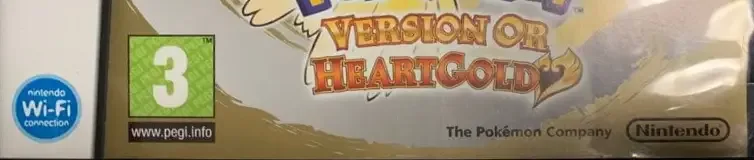 Pokémon HeartGold Version, the PEGI square on its front