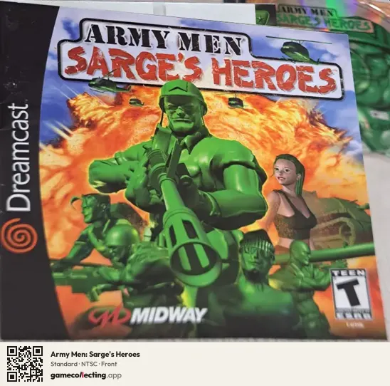 Army Men: Sarge's Heroes Sega Dreamcast, NTSC box front