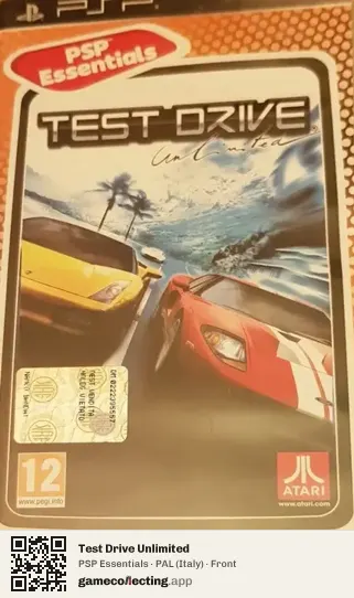Test Drive Unlimited PlayStation Portable, Italy box front