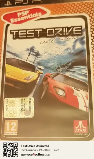 Test Drive Unlimited PlayStation Portable, Italy box front